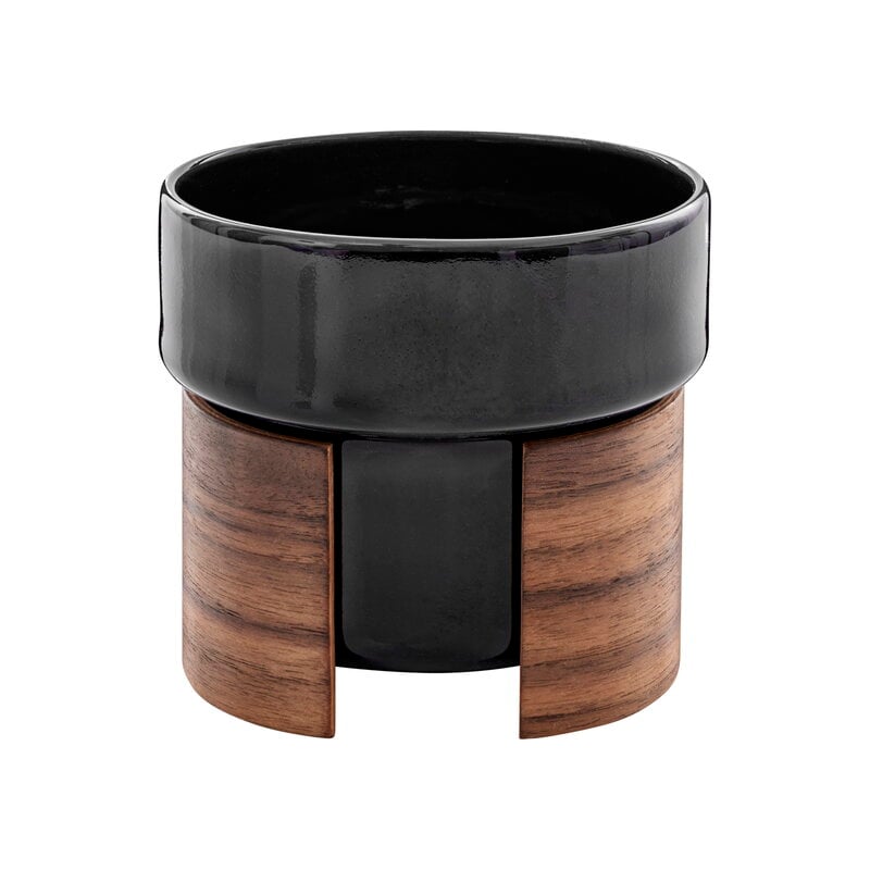 Warm latte cup 4 dl by Tonfisk Design #black - walnut #