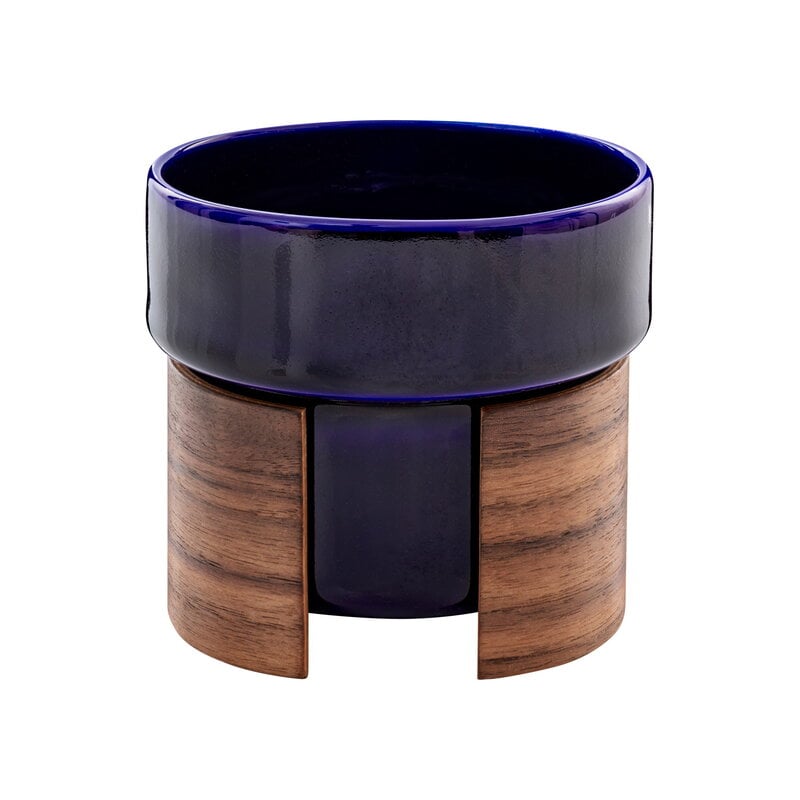 Warm latte cup 4 dl by Tonfisk Design #blue - walnut #