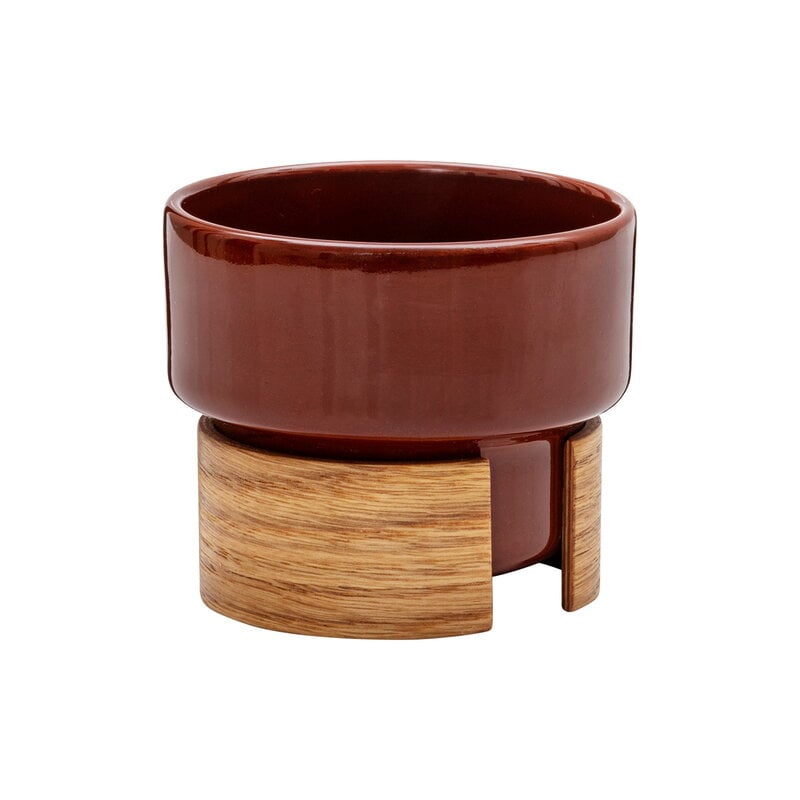 Warm cappuccino cup 1,6 dl by Tonfisk Design #set of 2, brown - walnut #