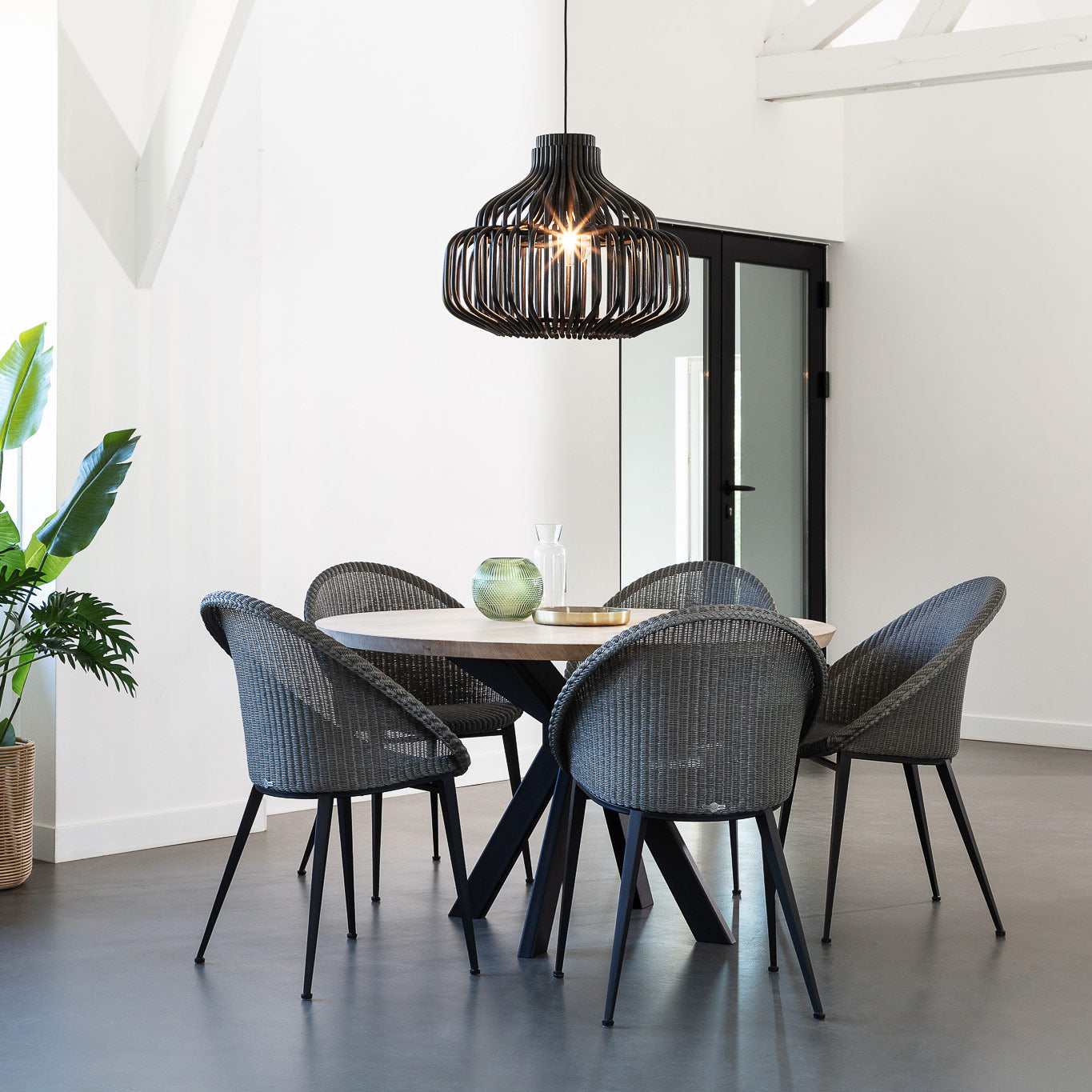 Round Steel And Wood Table Albert by Vincent Sheppard