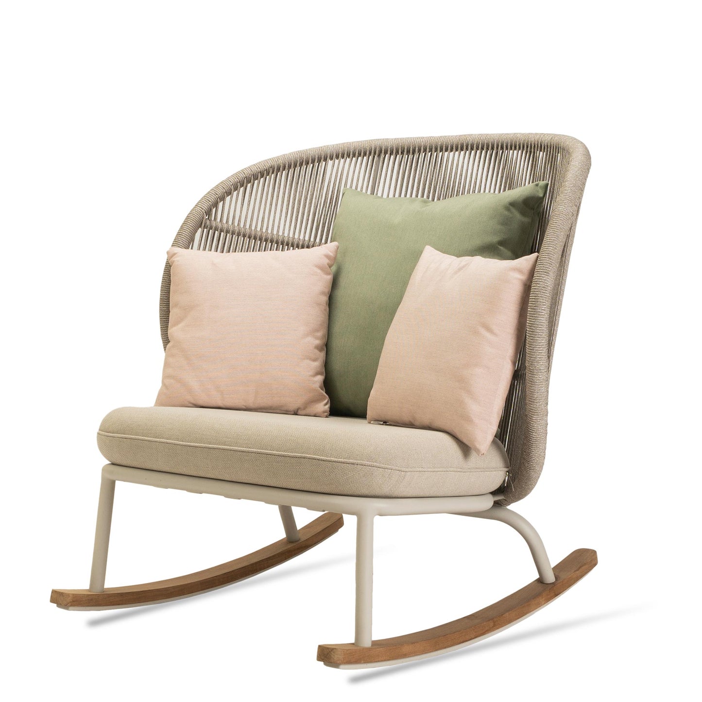 Rocking Rope Garden Armchair Kodo by Vincent Sheppard #DUNE WHITE