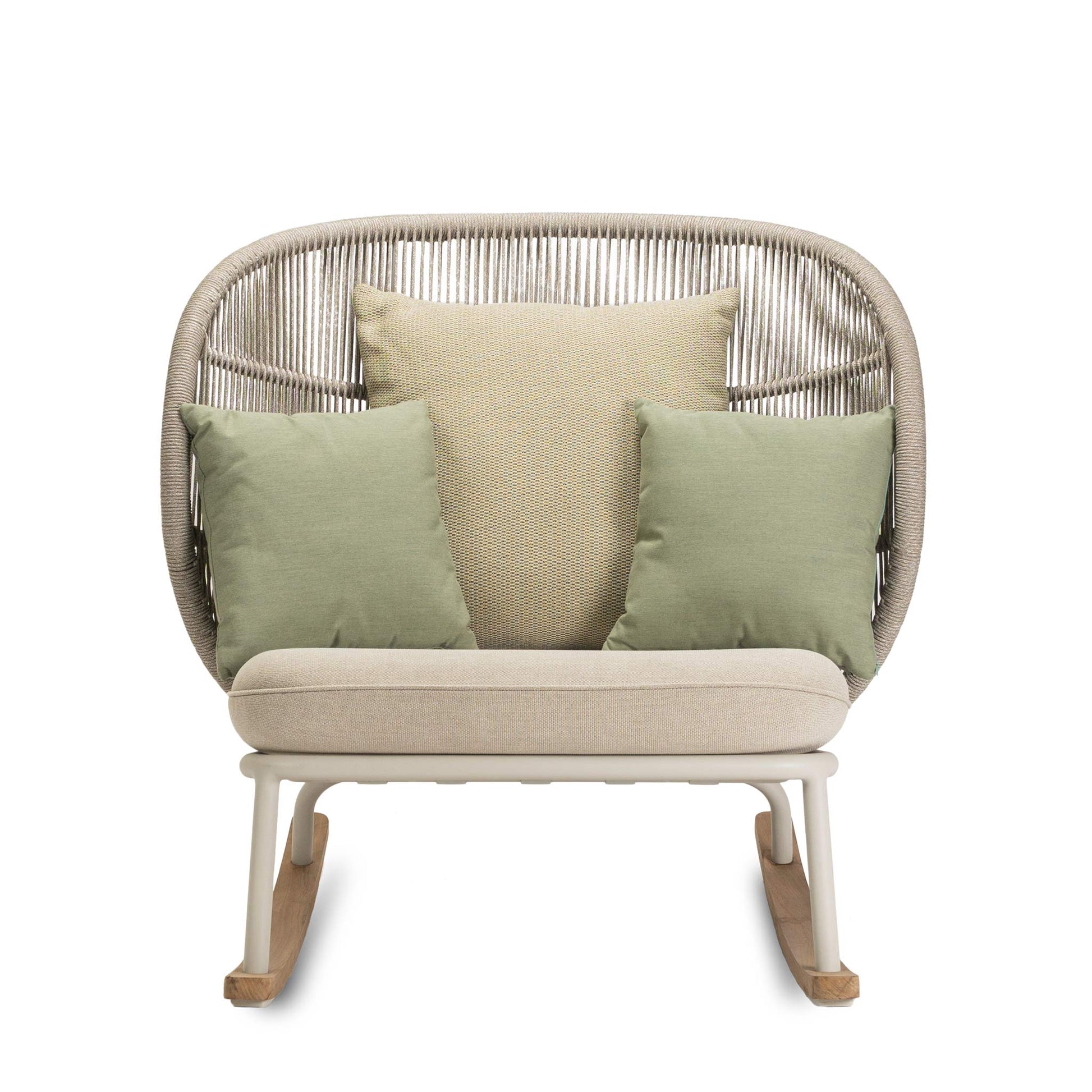 Rocking Rope Garden Armchair Kodo by Vincent Sheppard #DUNE WHITE