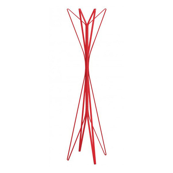 Aster - Steel Coat Rack by Zanotta #48 x 48 x h 170 cm / Red