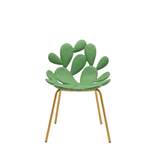 Filicudi Chair Brass - Set of 2 pieces by Qeeboo