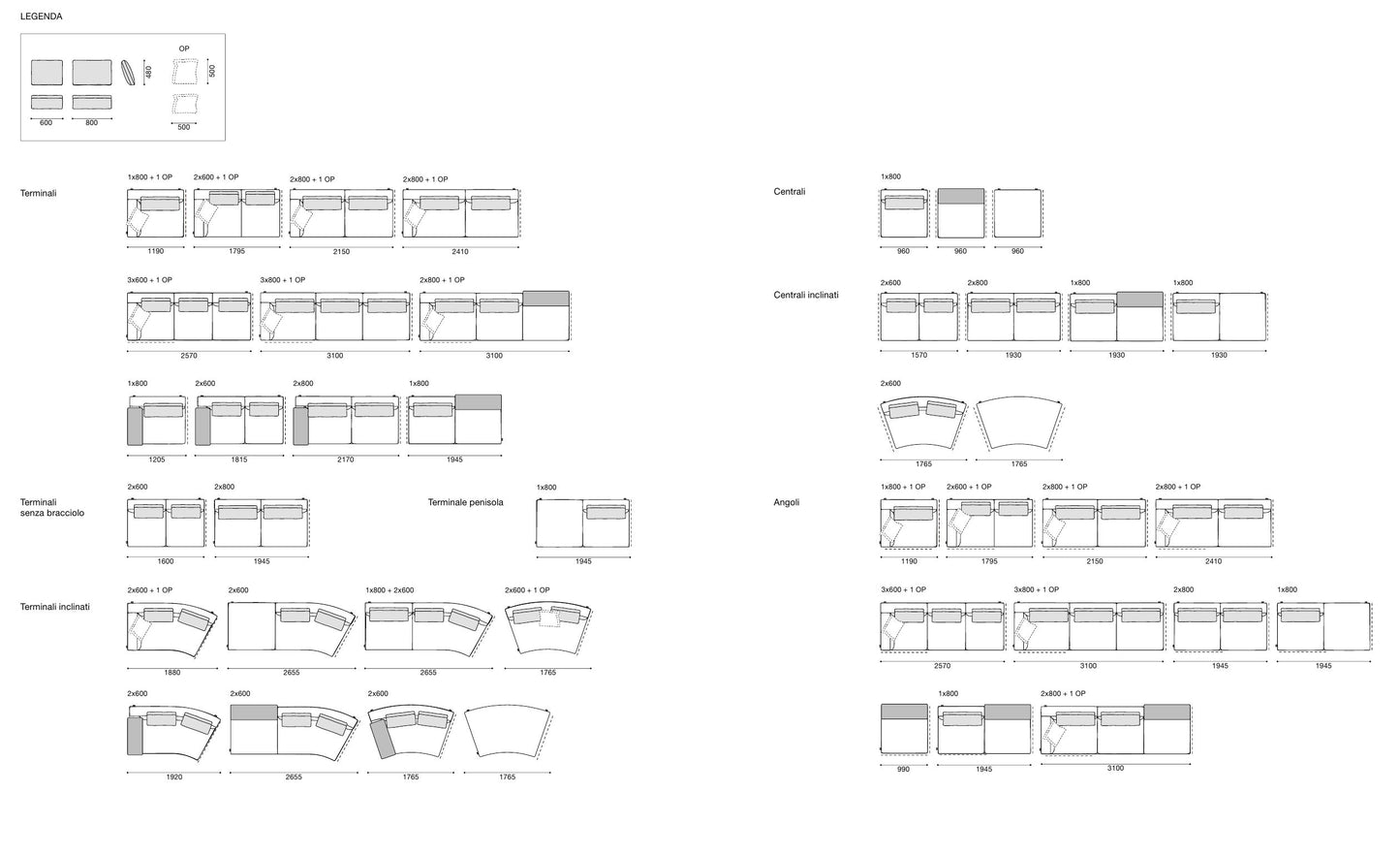 BRERA a system of sofas / cushion