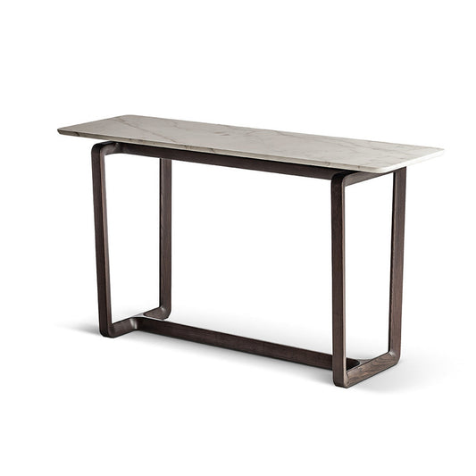 FIDELIO - Rectangular wooden and marble console table