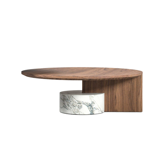 Sengu Round Marble Low Table
