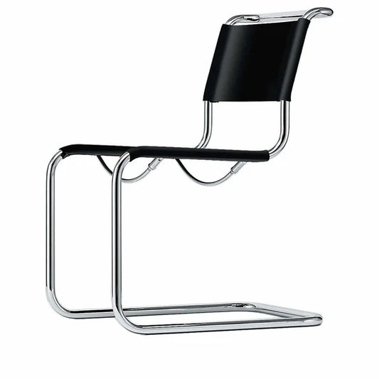 S 33 - Cantilever tanned leather chair