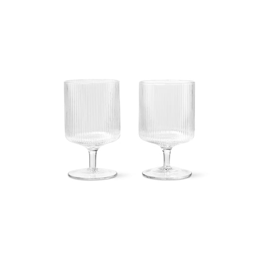 Ripple Wine Glass Set of 2 by Ferm Living #Clear