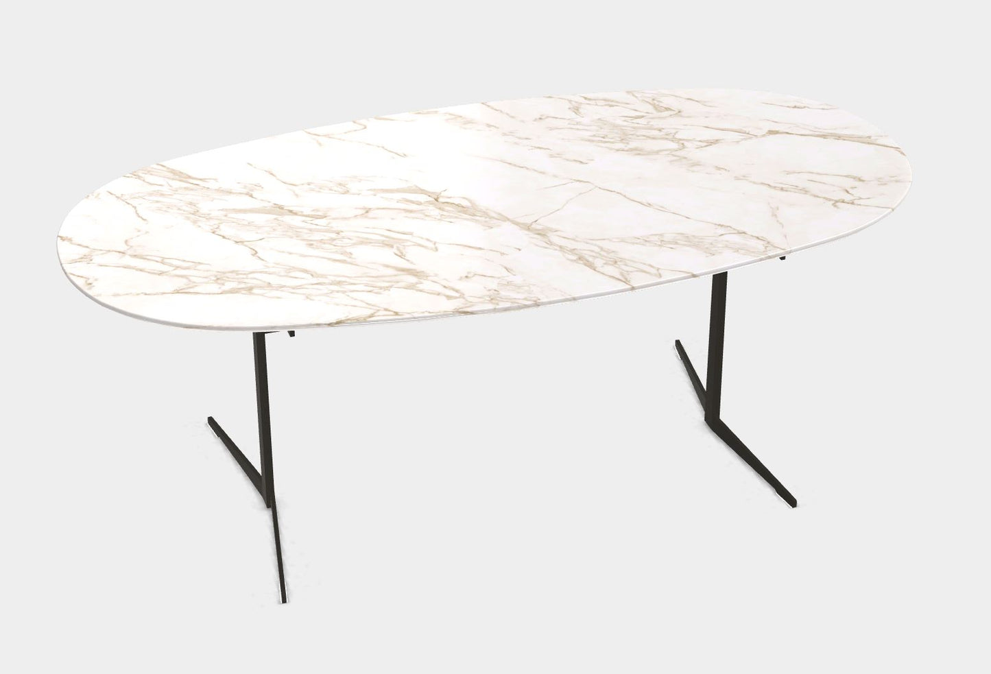 FLY Oval Marble Table (Category - Calacatta Oro Marble)