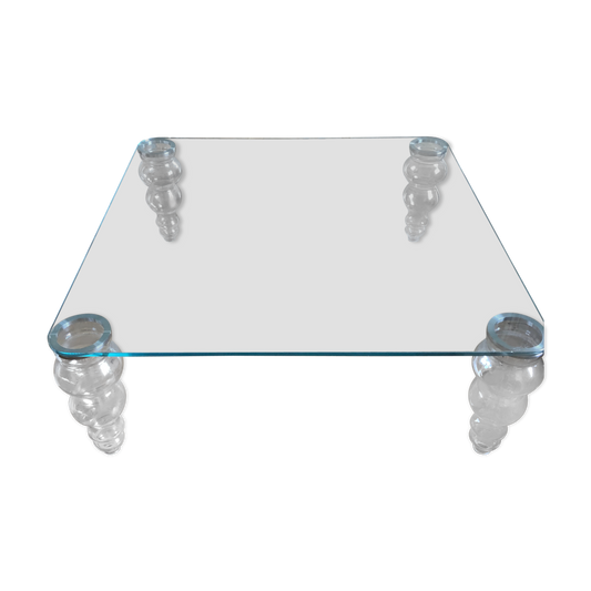 POST MODERN - Square crystal coffee table