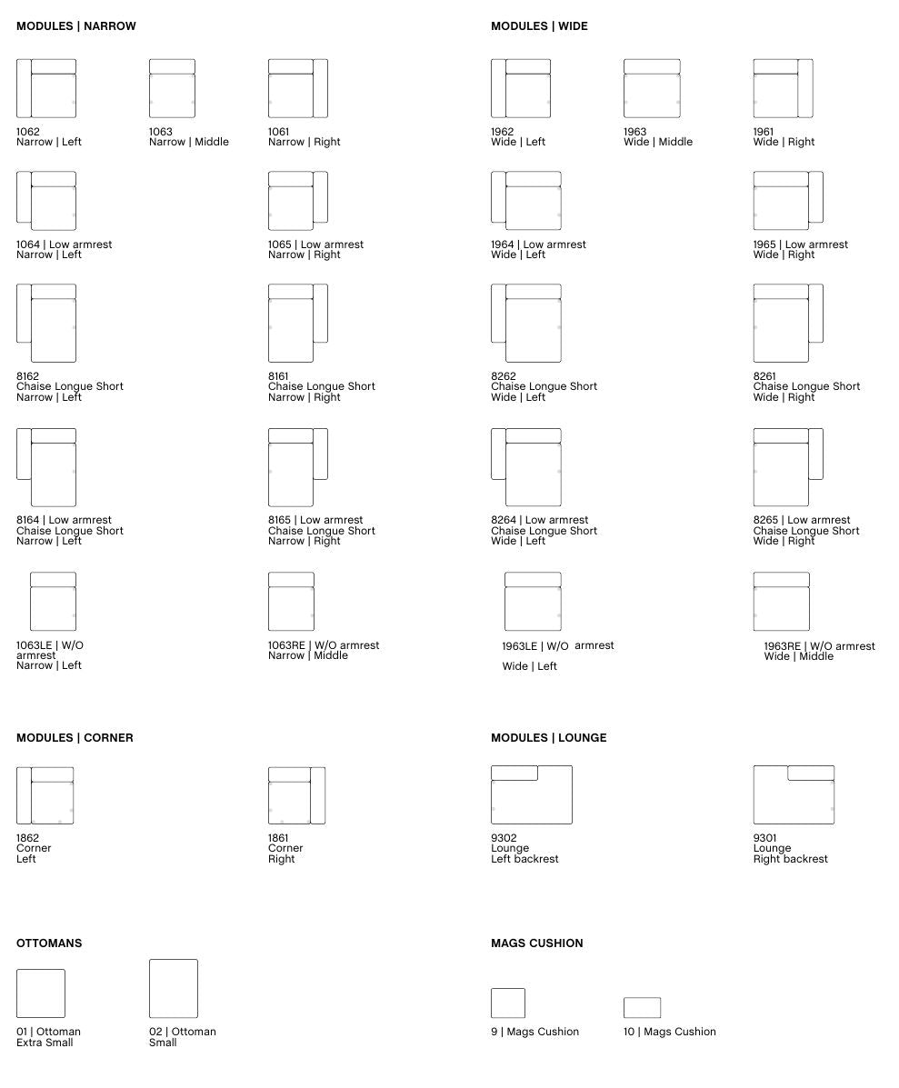 Mags Soft 2.5 seater sofa combination 3 - Low armrest
