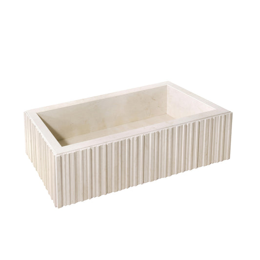 Ishiburo - Rectangular Stone Bathtub by Salvatori #Crema dOrcia Aura