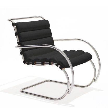 MR Lounge - Cantilever Leather Easy Chair with Armrest