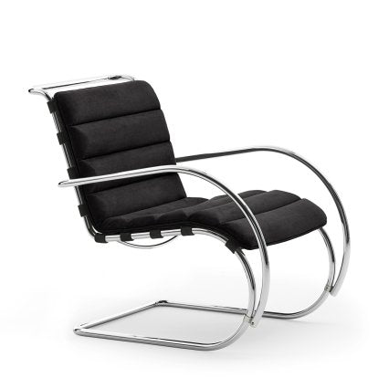 MR Lounge - Cantilever Leather Easy Chair with Armrest