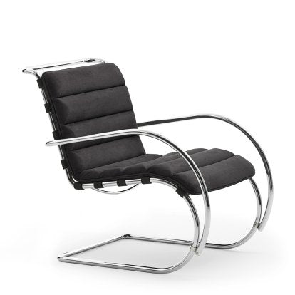 MR Lounge - Cantilever Leather Easy Chair with Armrest