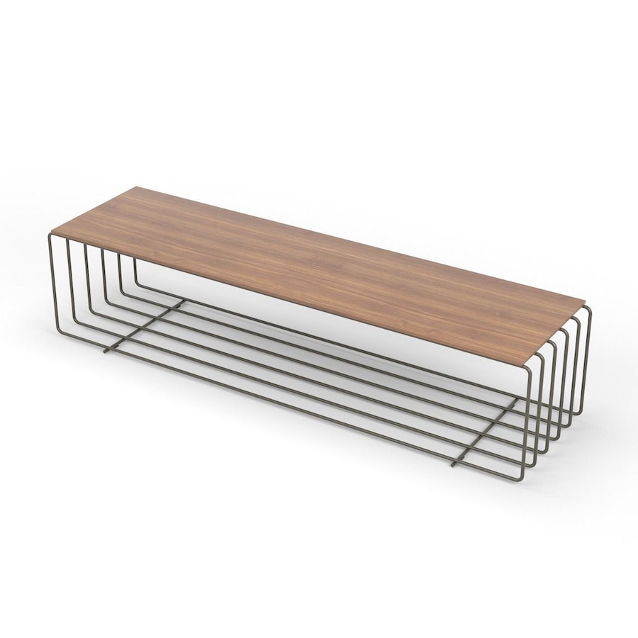 Fence - Rectangular Wooden Coffee Table by Lema