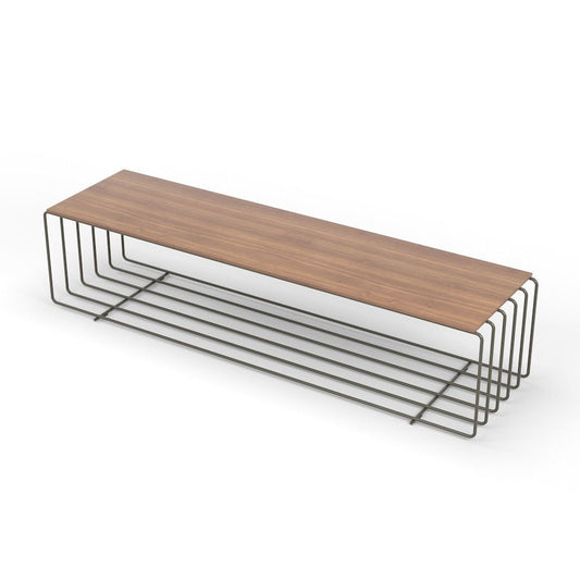 Fence - Rectangular Wooden Coffee Table by Lema
