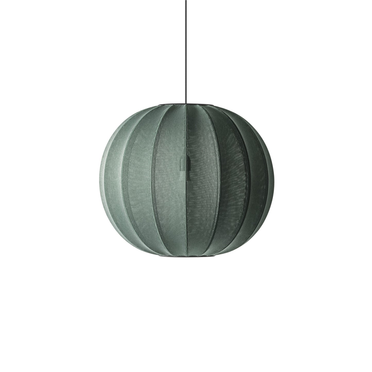 Knit-Wit Round Pendant Lamp Light Ø60 by Made By Hand #Tweed Green