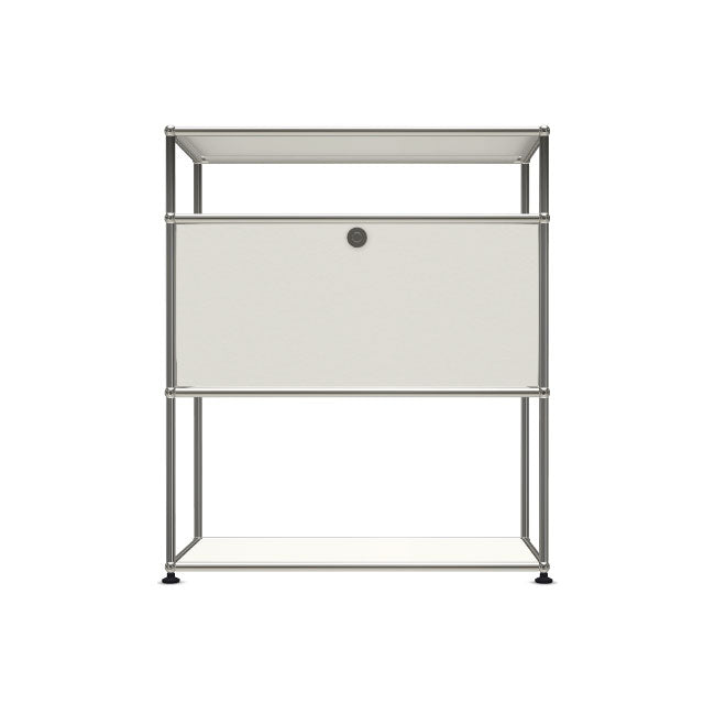 1x3 Modular Metal Highboard with 1 middle door & 1-1 pannel [W750XD350XH(350+350+175)] by Usm #Pure White [RAL 9010]