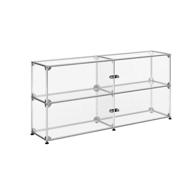 2x2 Glass Modular Sideboard with 4 doors [W(750+750)XD350XH(350+350)] by Usm #Glass