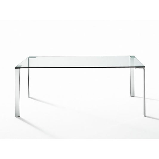 Liko Glass Glass And Steel Table (Request Info)