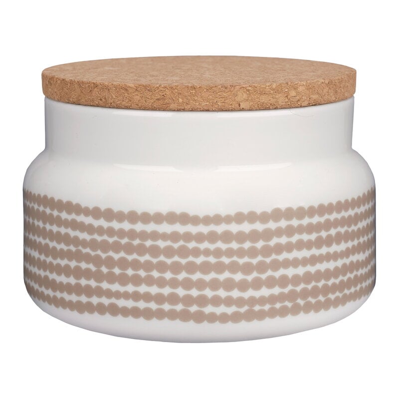 Oiva - Siirtolapuutarha jar by Marimekko #0,7 L, white - clay #