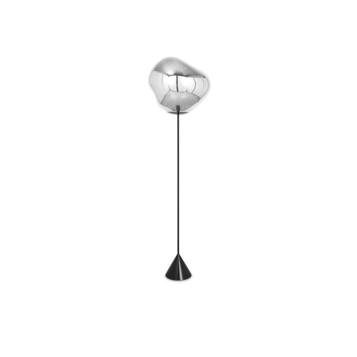 Melt Cone Slim - Metal And Polycarbonate Led Floor Lamp by Tom Dixon #Silver