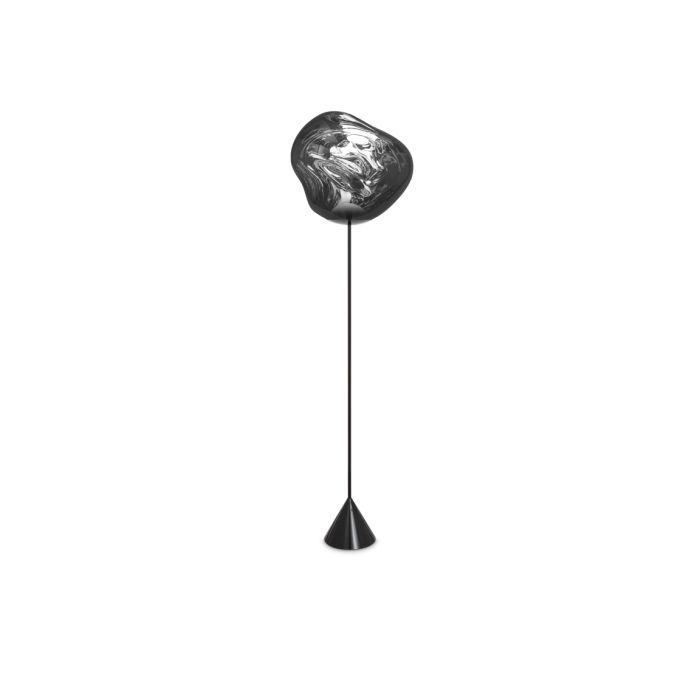 Melt Cone Slim - Metal And Polycarbonate Led Floor Lamp by Tom Dixon #Silver