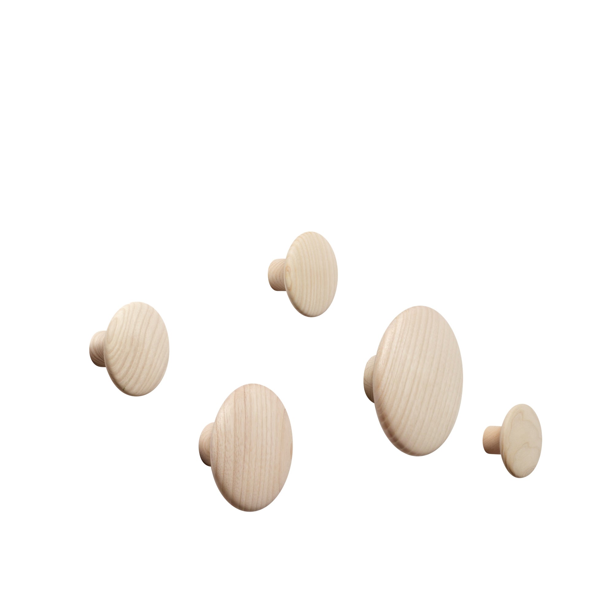 Dots Hangers Wood 5 Pcs. by Muuto #Oak