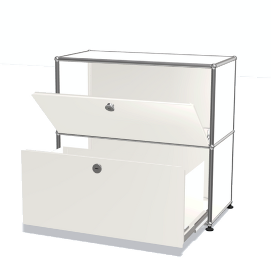 1x2 Modular Metal Sideboard with 2 doors [W750XD350XH(350+350)]