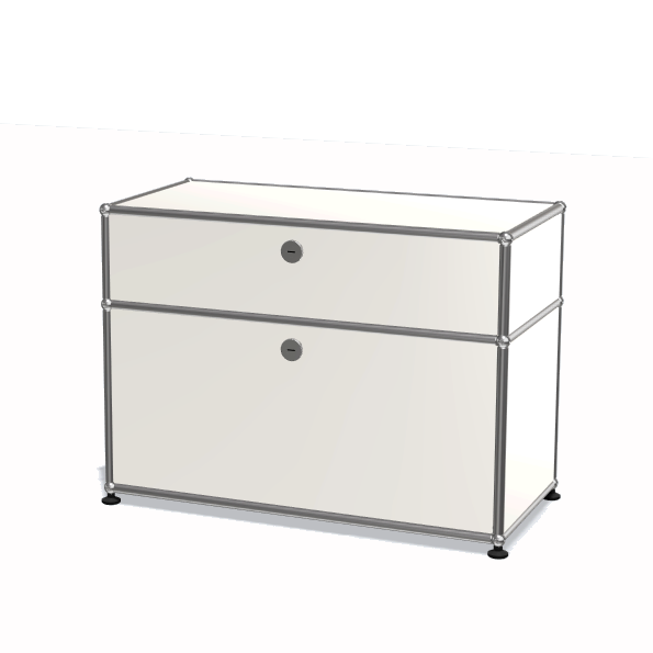 1x2 Modular Metal Sideboard with 1 bottom doors & 1 pannel [W750XD350XH(350+175)]