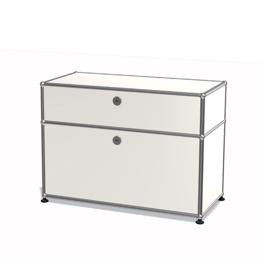 1x2 Modular Metal Sideboard with 1 bottom doors & 1 pannel [W750XD350XH(350+175)]