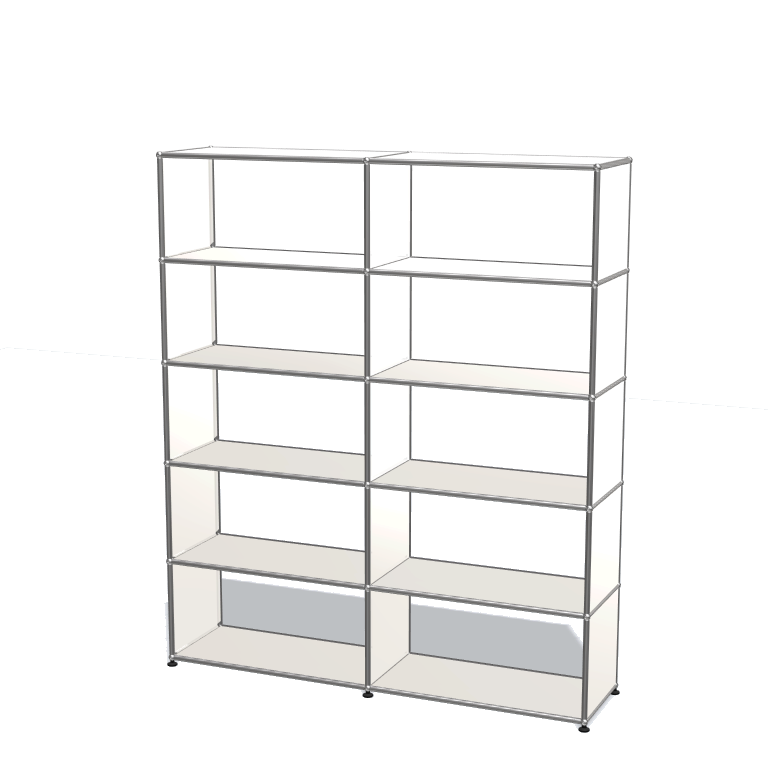 1x5 Modular Metal Shelving System with 3 bottom doors [W750XD350XH(350+350+350+350+350)]