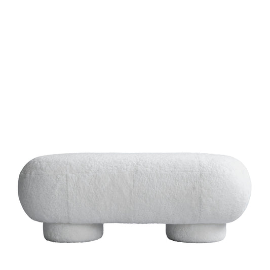 Big Foot Sheepskin Bench by 101 Copenhagen #White (Sheepskin)