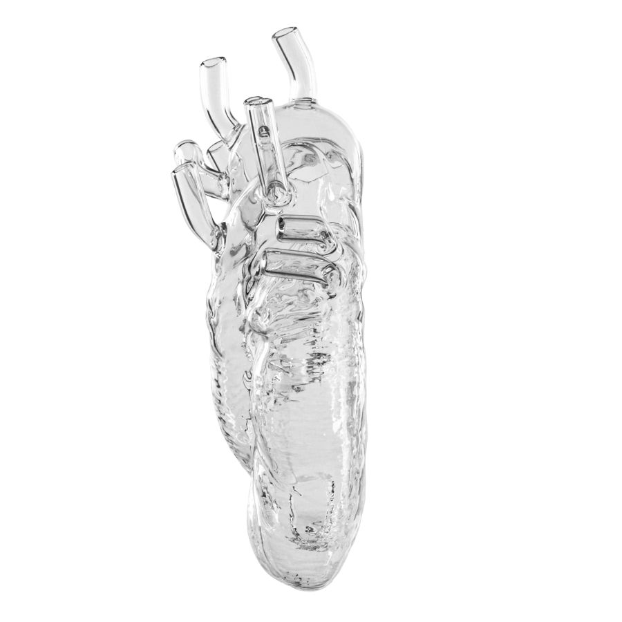 Glass Vase Love in Bloom Heart by Seletti