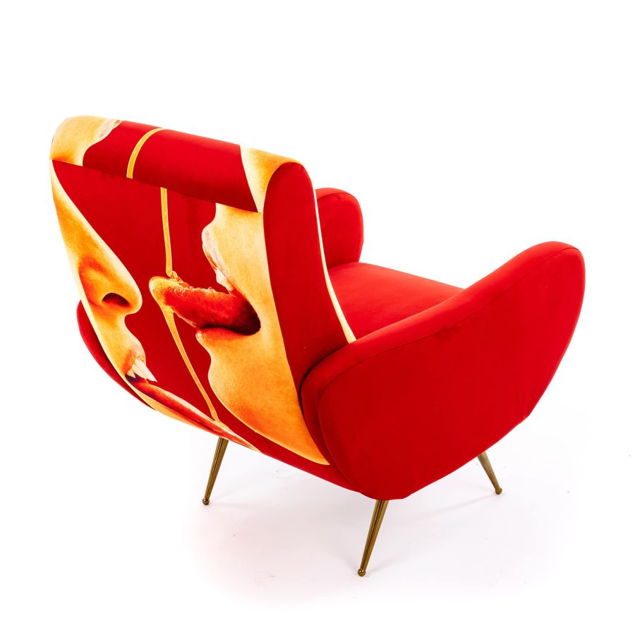 Fully Upholstered Fabric Armchair Honey by Seletti