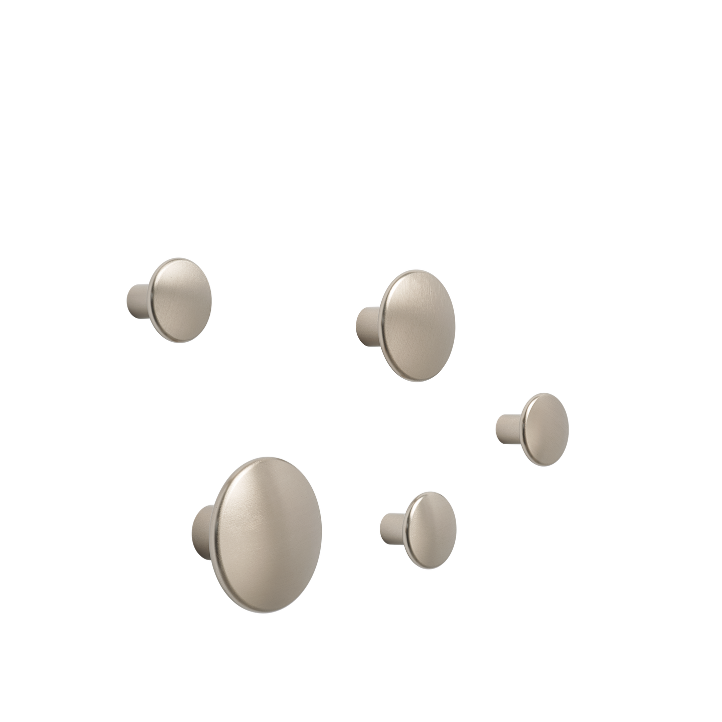 Dots Hooks Metal 5 Pcs. by Muuto #Taupe