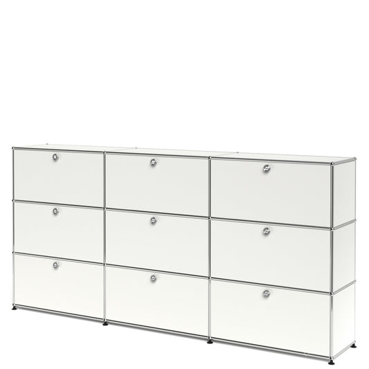 3x3 Modular Metal Highboard with 3 bottom doors & 4-3-3-4-3-3 pannels [W(750+750+750)XD350XH(350+350+350)]