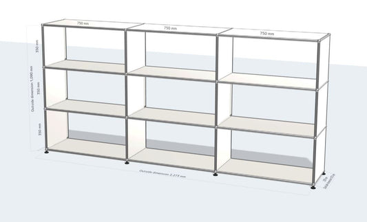 3x3 모듈 하이보드 (open panel) [W(750+750+750)XD350XH(350+350+350)]