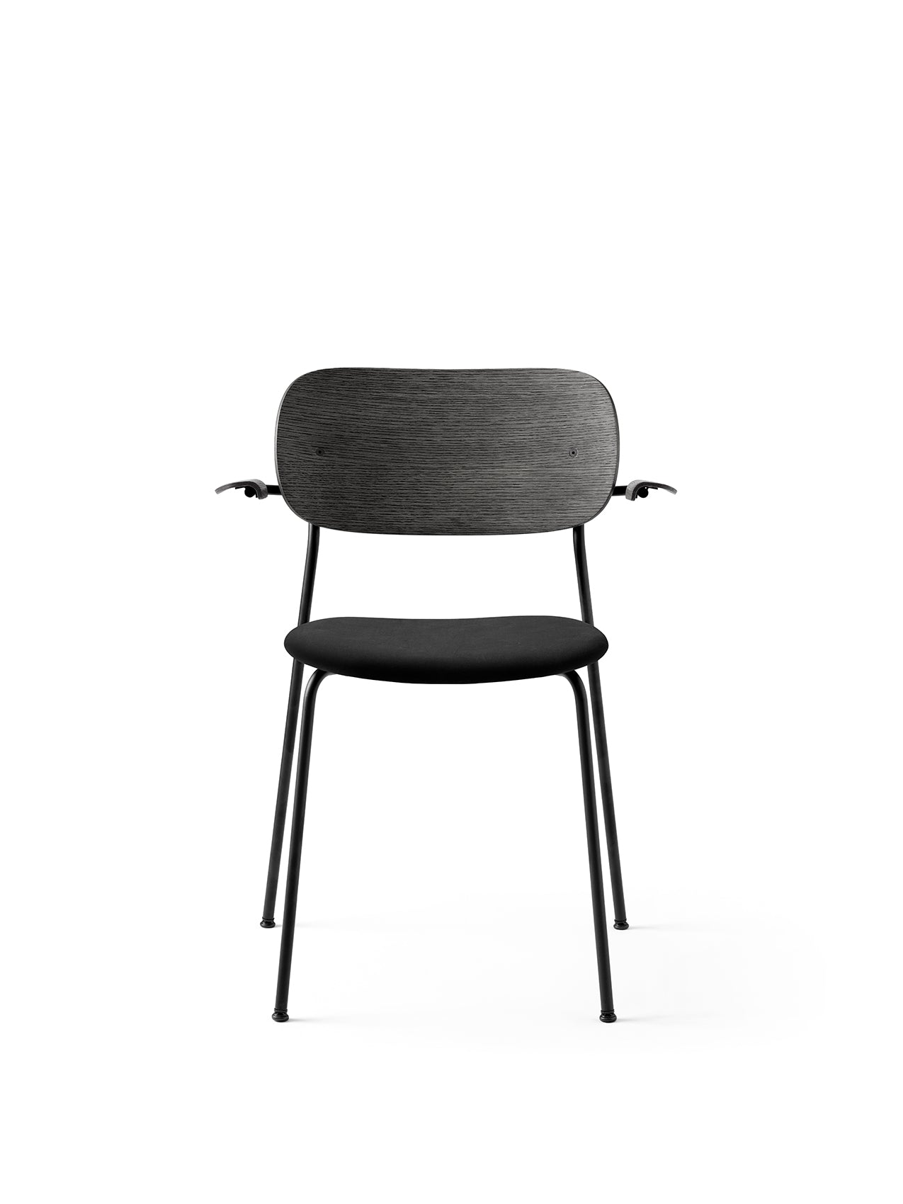 Co Dining Chair, Upholstered Seat With Armrest, Black Frame by Audo Copenhagen