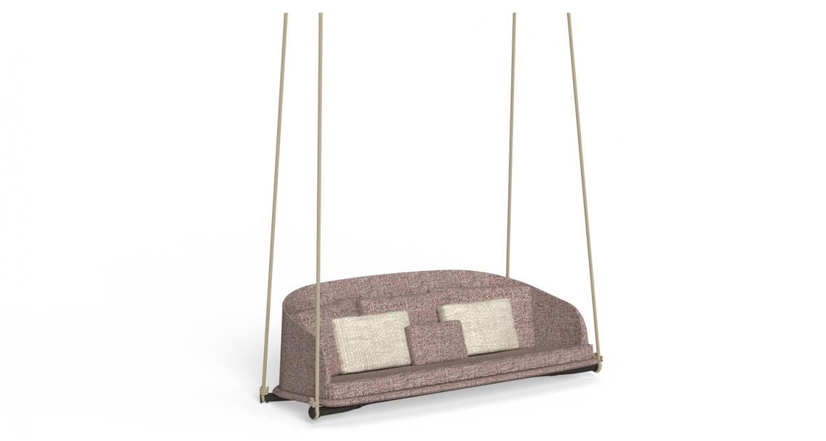 CLEOSOFT-WOOD - Fabric garden hanging chair by Talenti