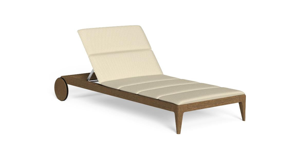 CRUISE TEAK - Recliner sun lounger with castors by Talenti