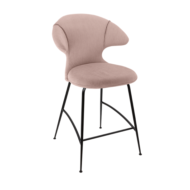 Time Flies Upholstered Counter Stool by Umage #Stone Rose / Black