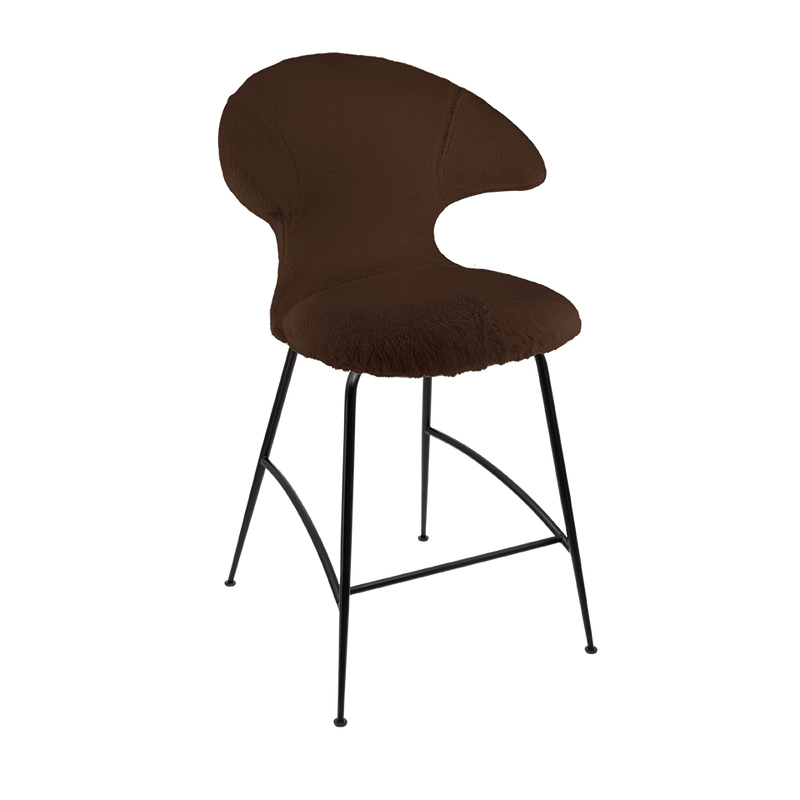 Time Flies Upholstered Counter Stool by Umage #Teddy Brown / Black