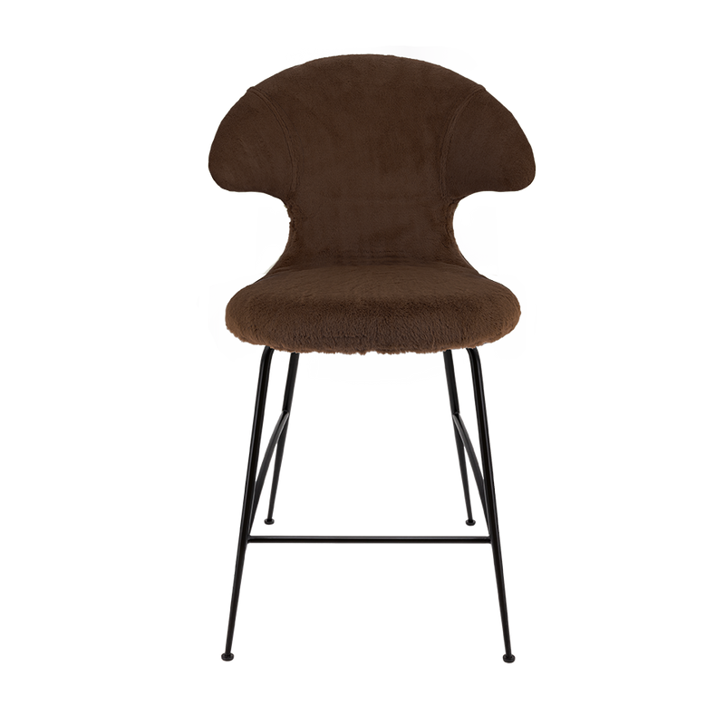 Time Flies Upholstered Counter Stool by Umage #Teddy Brown / Black