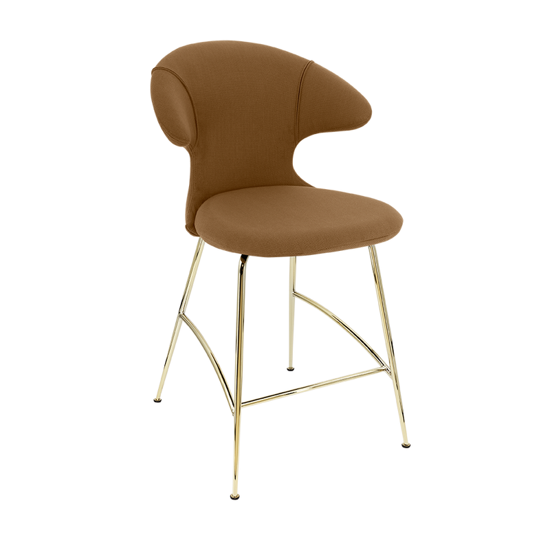 Time Flies Upholstered Counter Stool by Umage #Caramel / Brass