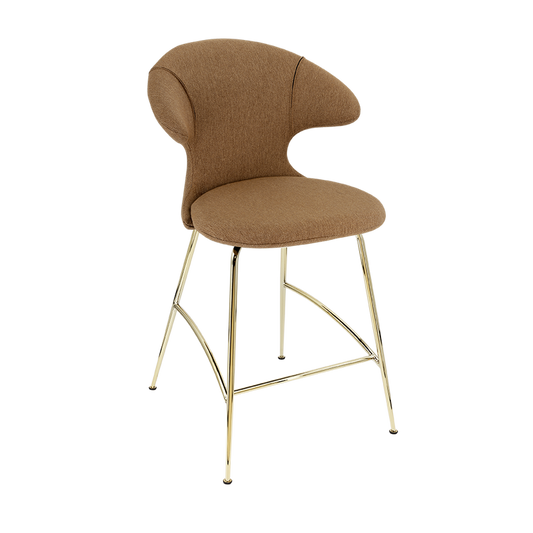 Time Flies Upholstered Counter Stool by Umage #Sugar Brown / Brass