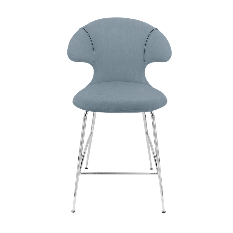 Time Flies Upholstered Counter Stool by Umage #Bright Skies / Chrome