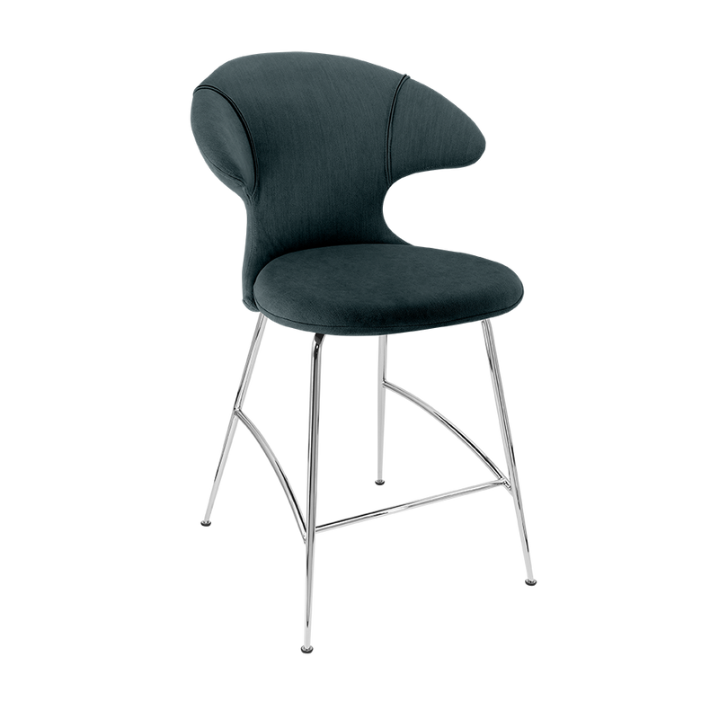 Time Flies Upholstered Counter Stool by Umage #Quantum Blue / Chrome